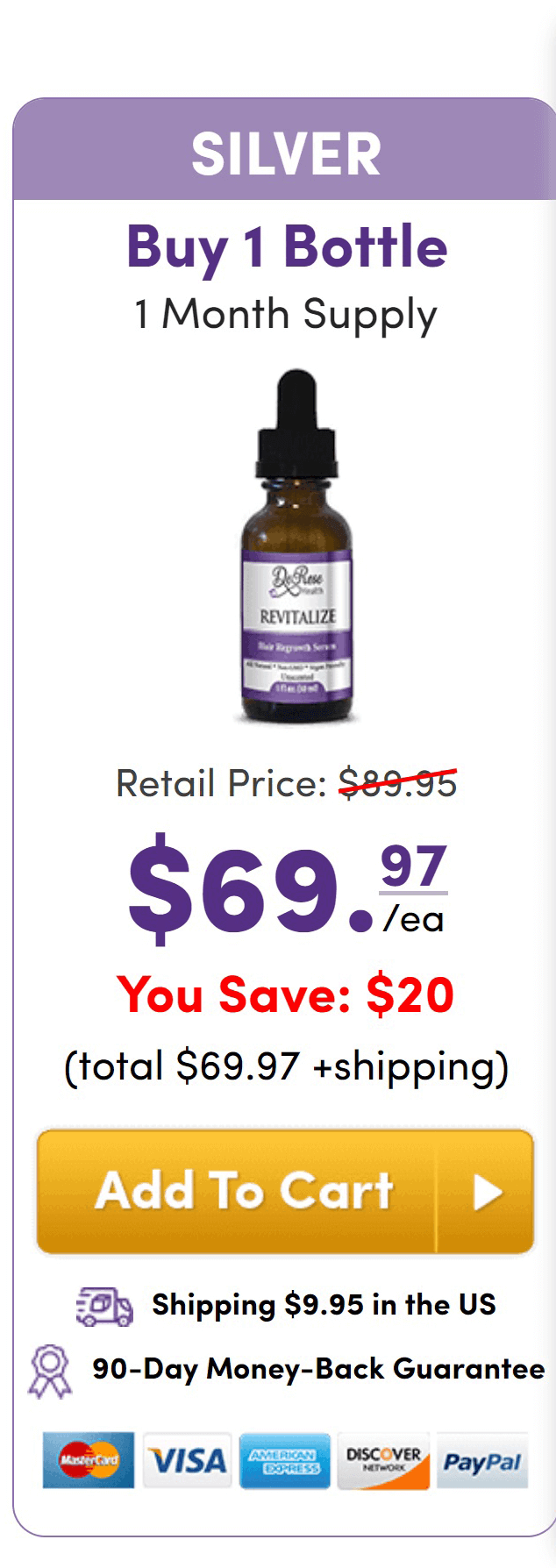 revitalize one bottle price 